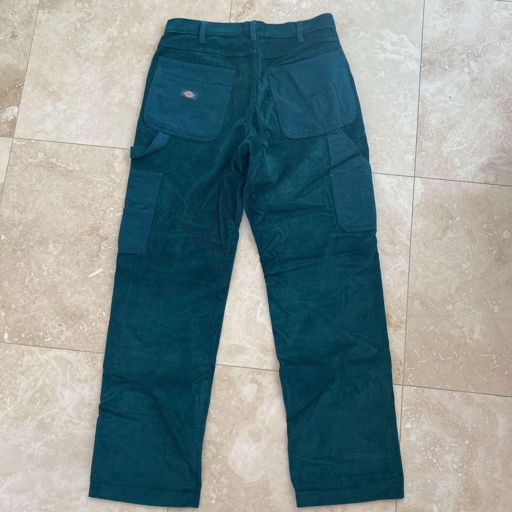 GREEN DICKIES CORDUROY PANTS STRAIGHT BAGGY FIT 32”x32”